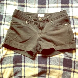 Black cotton shorts